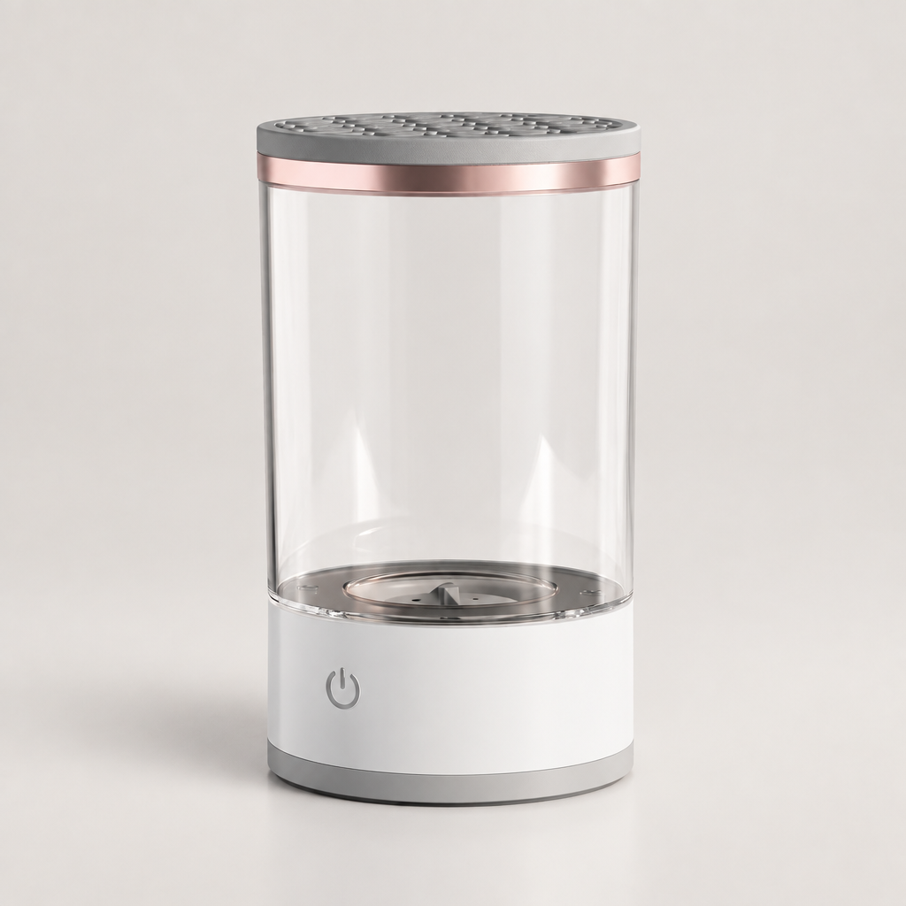 Nettoyeur automatique de pinceaux de maquillage coloris blanc