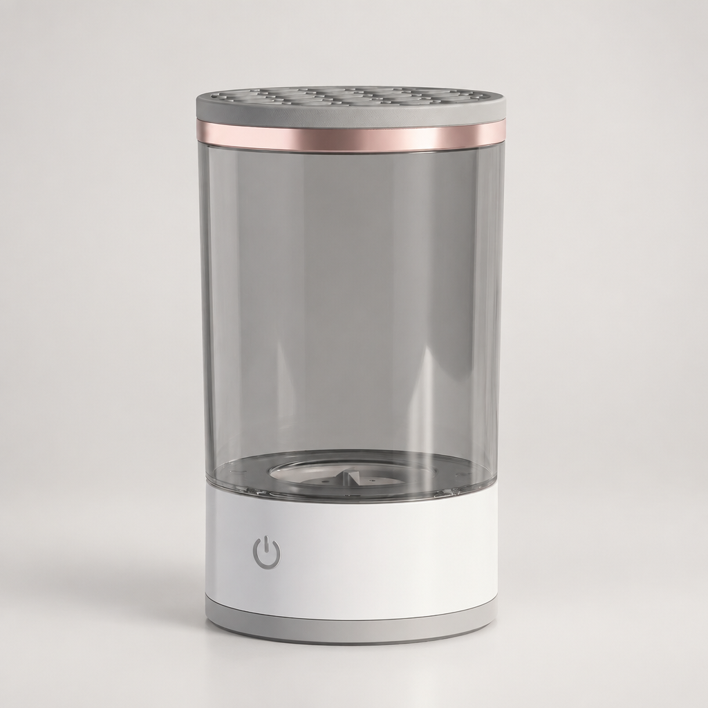 Nettoyeur automatique de pinceaux de maquillage coloris gris